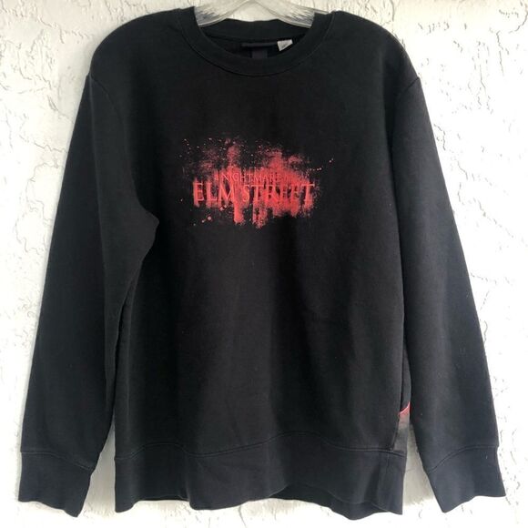 H&M NIGHTMARE ON ELM STREET Freddy Krueger Pullover Crew Neck Sweatshirt Small - Picture 2 of 7